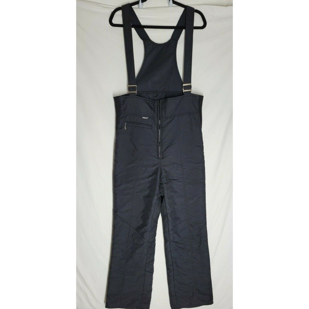 Vintage 70's Snuggler Men's Overalls Black Snow Ski Pants Size 40/M